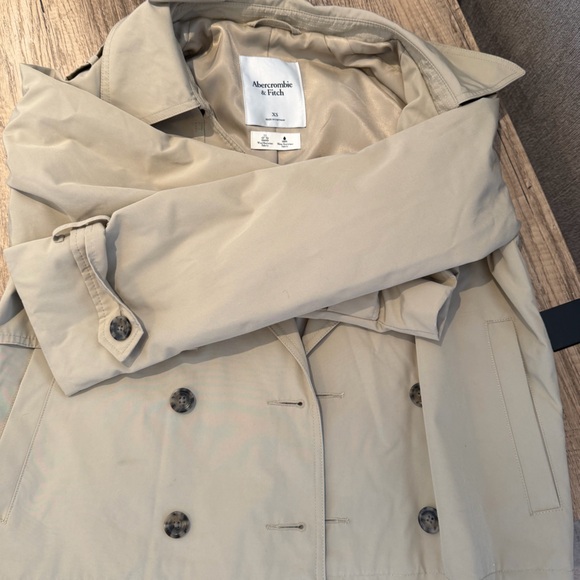 Women's Tan Double-Breasted Jacket - Picture 6 of 7